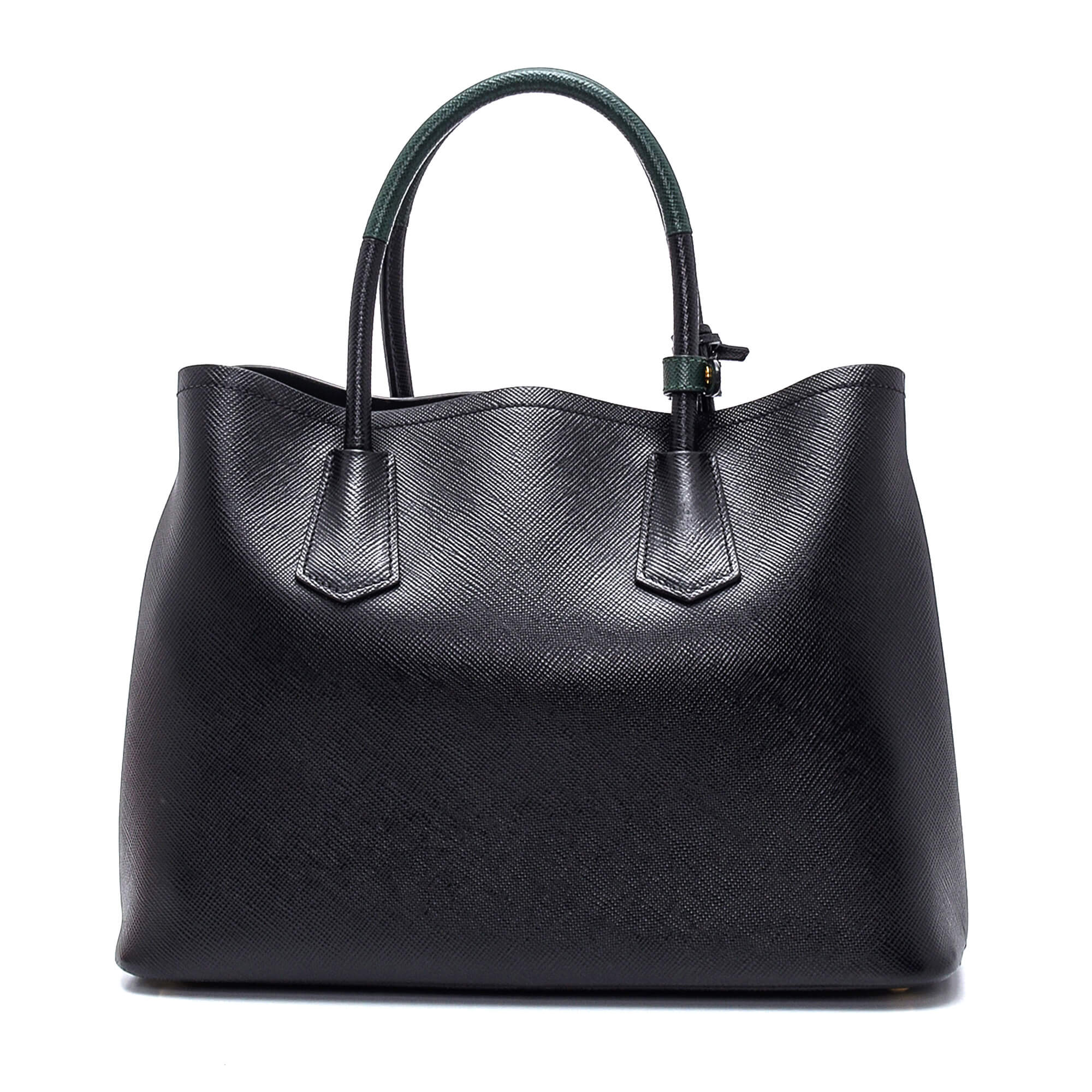 Prada - Black Saffiano Medium Double Cuir Bag 